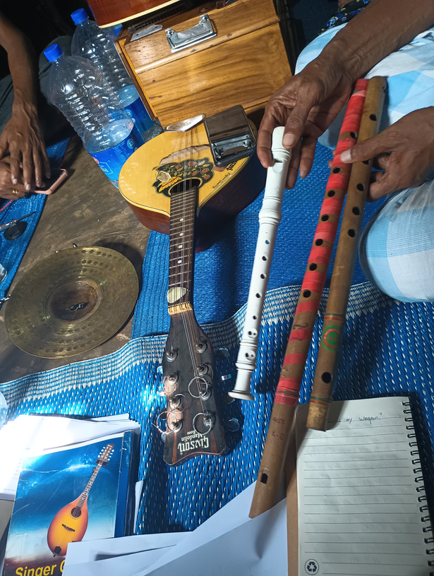 assorted Rohingya musical instruments